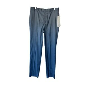 Calvin Klein Jerome Dress Pants Mens 34x34 Slim Fit Blue Formal Corporate Core